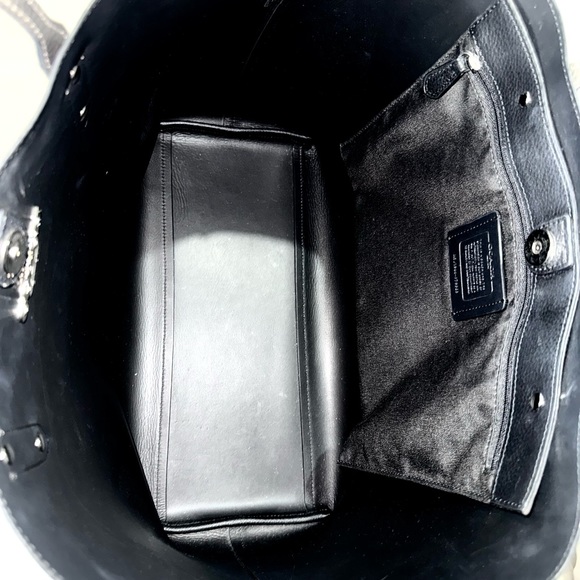 COACH TOWN TOTE Style F79983  Metallic Gunmetal - Picture 4 of 10